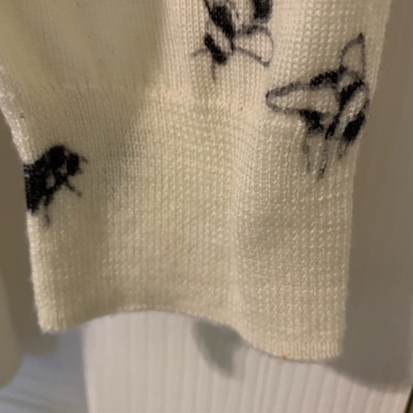 J. Crew Tippi Embellished Bee Print Wool Sweater SMALL - Picture 10 of 14